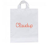 Білий поліетиленовий пакет 40х43 см з петлевою ручкою та логотипом Пакет петля щільністю 90 мкм до 10 кг, фото 6