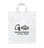 Білий поліетиленовий пакет 40х43 см з петлевою ручкою та логотипом Пакет петля щільністю 90 мкм до 10 кг, фото 9