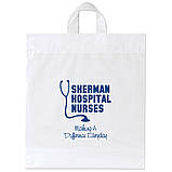 Білий поліетиленовий пакет 40х43 см з петлевою ручкою та логотипом Пакет петля щільністю 90 мкм до 10 кг, фото 10