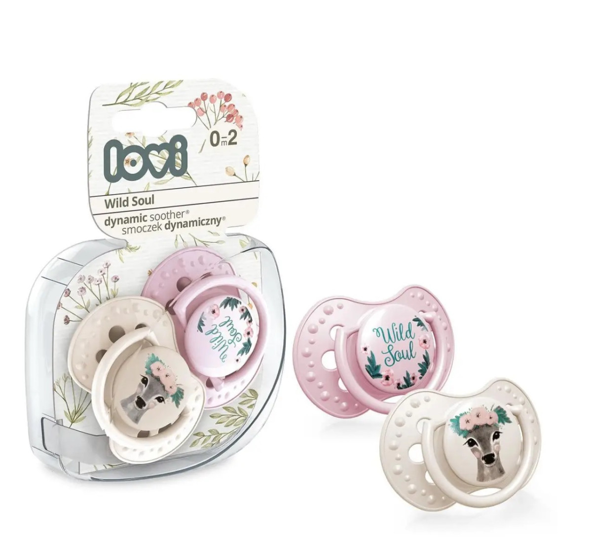 Пустушка динамічна силіконова 0-2 міс Lovi Wild Soul Girl 2 шт, 22/881 (Лові), фото 1
