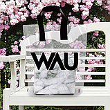 Пакет петля прозорий з чорними ручками Розмір 30х35 см (60 мкм) Під друк вашого логотипу, фото 2