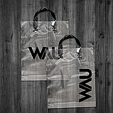 Пакет петля прозорий з чорними ручками Розмір 30х35 см (60 мкм) Під друк вашого логотипу, фото 4