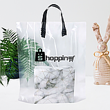 Пакет петля прозорий з чорними ручками Розмір 30х35 см (60 мкм) Під друк вашого логотипу, фото 5