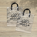 Пакет петля прозорий з чорними ручками Розмір 30х35 см (60 мкм) Під друк вашого логотипу, фото 7