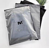 Матовий двосторонній SLIDER пакет 35x45 см Великі пакети із застібкою slider та логотипом для фірмового стилю, фото 3