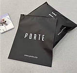 Матовий чорний SLIDER пакет 20x20 см з логотипом Пакет слайдер поліетиленовий в чорному кольорі, фото 4