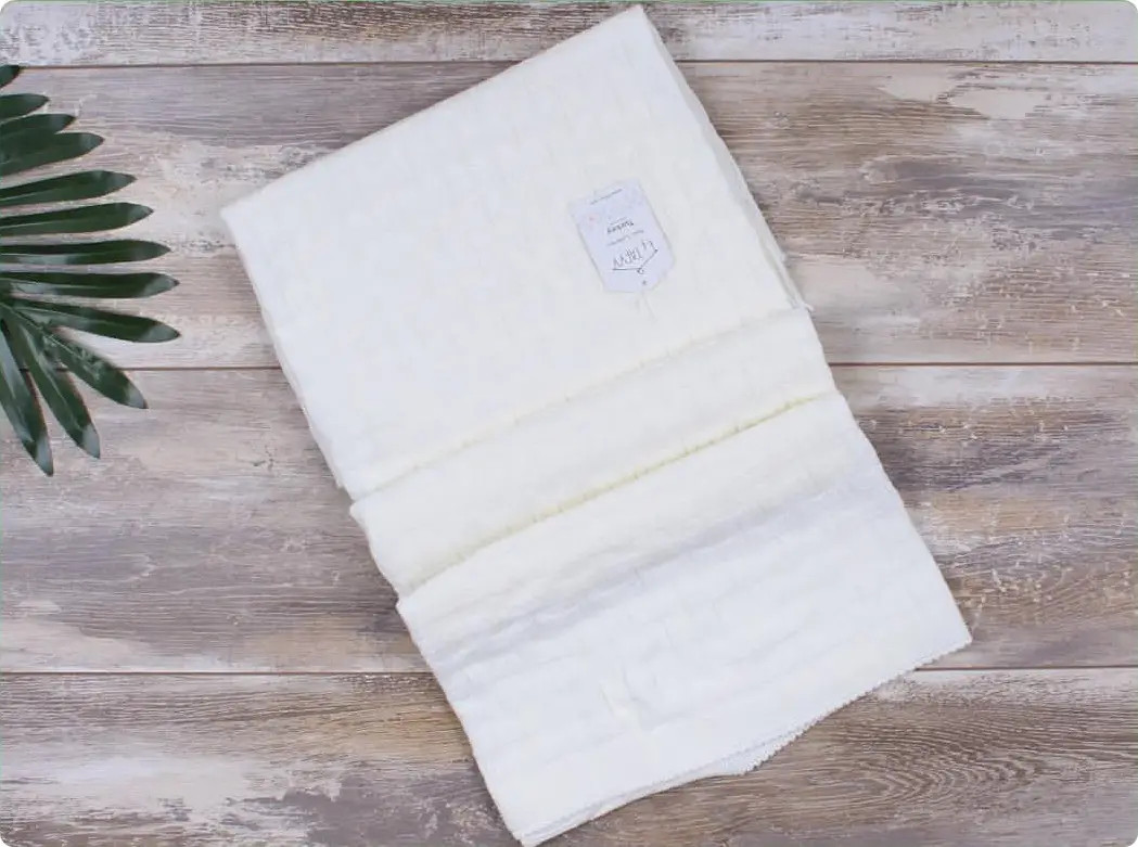 В'язаний Плед молочний 85*90 см, фото 1