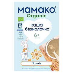 5 Злаків безмолочна каша ОРГАНІК, 200г Мамако з 6 міс