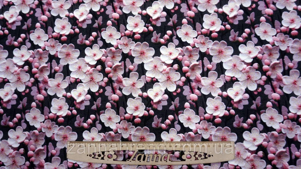 Футер Двонитка колір сіро-рожевий "Квітуча гармонія" (Туреччина), фото 1