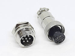 Роз'єм GX12-7 mini XLR M12, RS765 7 контактів (7 pin) пара, оптом