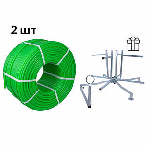 Акційний набір Thermo Alliance: 2 бухти Труба PE-RT EVOH GREEN, 5 шарів, 16×2,0 мм (600 м) + Обладнання для розмотування труби