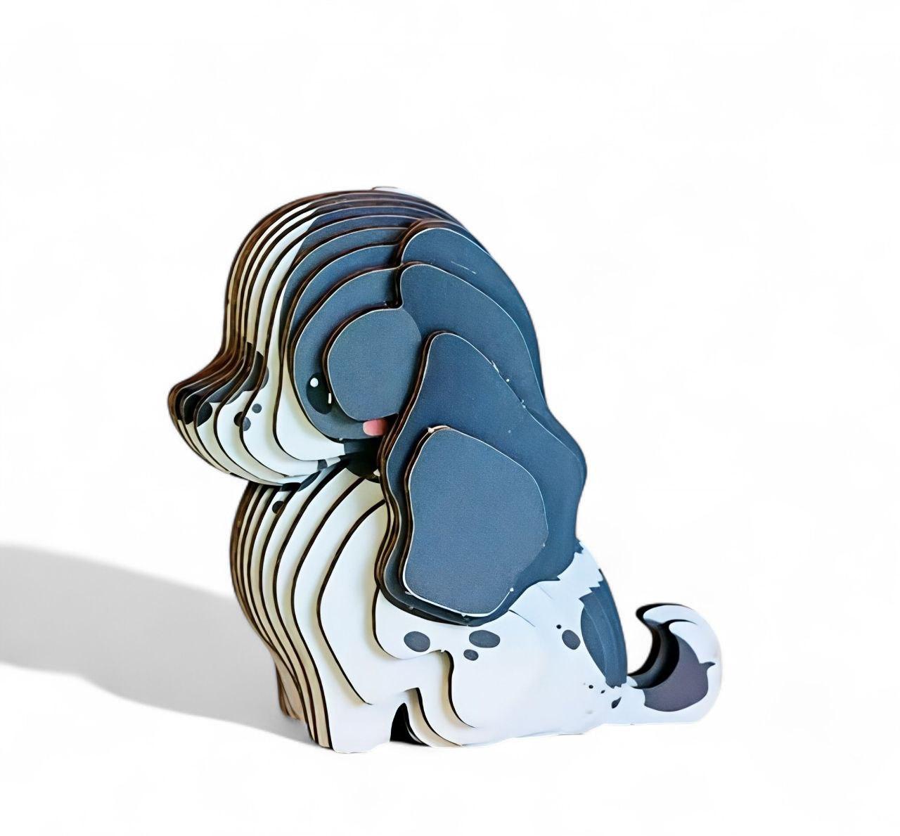 Конструктор 3Д картонний "Кокер-спанієль" 6см, конструктор дитячий собачка, фото 1