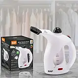 Ручний відпарювач-парогенератор для одягу RAF R.1267W Відпарювач з щіткою для чищення одягу Білий, фото 5