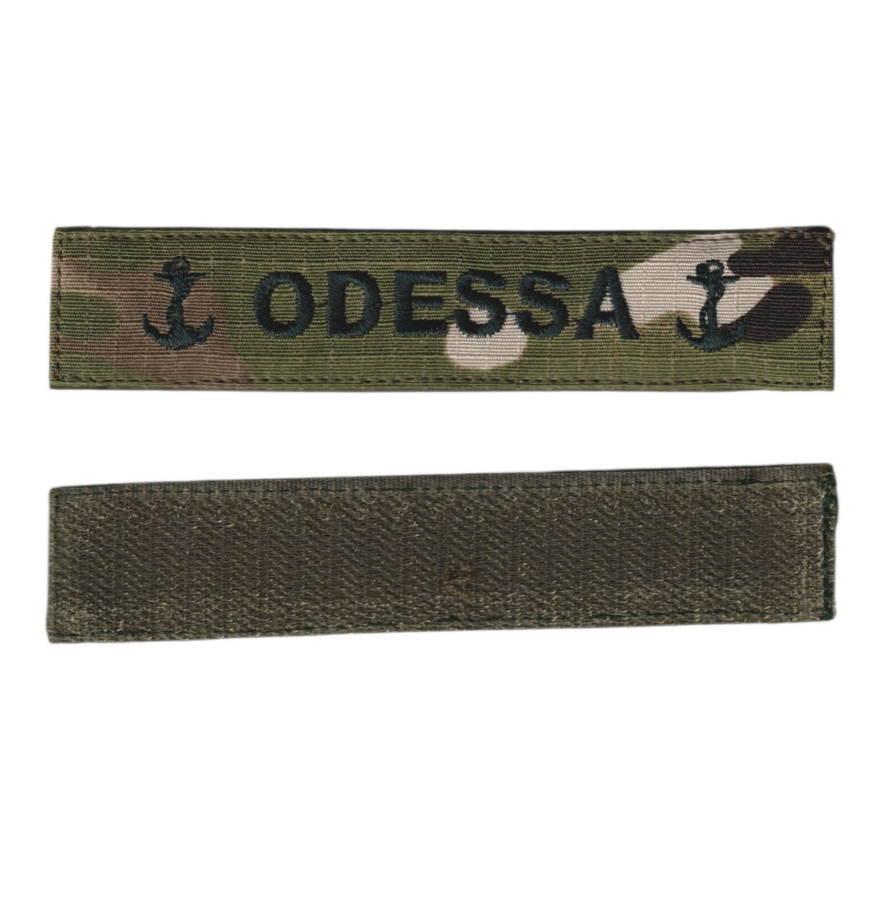 Фамілія Позивний ВМС, військовий / армійський на липучці, шеврон ЗСУ, чорний колір, фон мультикам. 2,8 см х 12,5 см, фото 1