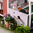 Румбокс 3д Вілла «Сад Моне» DIY DollHouse + пилозахисний купол з led-підсвічуванням 23x24x32 см, фото 3