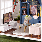 Румбокс 3д Вілла «Сад Моне» DIY DollHouse + пилозахисний купол з led-підсвічуванням 23x24x32 см, фото 2