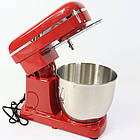 Планетарний міксер Chef Machine 5 л 2200 Вт із чашею тістоміс для замішування тіста та збивання кремів, фото 6