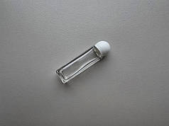 8 мл Квадрат флакончик скляний прозорий з кришкою біла кулька, пляшка, атомайзер, флакон, ємкість, пляшечка