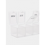 Таблетниця/органайзер/ контейнер 15 х 3 х 2 см для таблеток і ліків на 7 відділень біла, фото 2