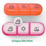 Набір із 7 штук Таблетниця/органайзер/ контейнер 16 х 12 х 4.2 см для таблеток і ліків 21 відділення, фото 2