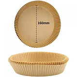 Набір 100 штук пергаментних форм 16 х 4.5 см круглі для аерогриля/молоки/ мультипечі для випічки, фото 2