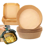 Набір 100 штук пергаментних форм 16 х 4.5 см круглі для аерогриля/молоки/ мультипечі для випічки, фото 4