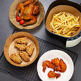 Набір 50 штук пергаментних форм 16 х 4.5 см круглі для аерогриля/молоки/ мультипечі для випічки, фото 5