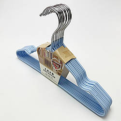 Дитячі вішаки для одягу металеві в силіконовому покритті фіалкового кольору, 10 штук в упаковці