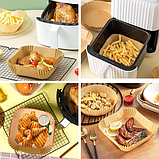 Набір 100 штук пергаментних форм 16 х 4.5 см квадратні для аерогриля/молоки/мульпічі для випічки, фото 4