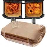 Набір 100 штук пергаментних форм 22 х 14 х 4.5 см для аерогриля/молоки/мульпічі для випікання, фото 2