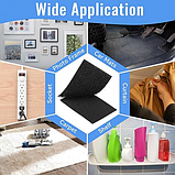 Комплект 5 штук двосторонніх липучок 40х35 мм для фіксації килимів/чохлів/подушок/в авто, фото 2