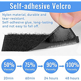 Комплект 5 штук двосторонніх липучок 40х35 мм для фіксації килимів/чохлів/подушок/в авто, фото 9