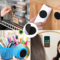 Комплект 10 штук круглих двобічних липучок 25 мм для фіксації килимів/чохлів/подушок/в авто