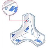 Набір із 4 штук самоклейних прозорих силіконових захисних накладок на гострі кути меблів T-подібні, фото 3