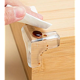 Набір із 8 штук самоклейних прозорих силіконових захисних накладок на гострі кути меблів T-подібні, фото 5