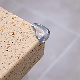 Набір із 8 штук самоклейних прозорих силіконових захисних накладок на гострі кути меблів 'крапля', фото 6