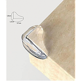 Набір із 4 штук самоклейних прозорих силіконових захисних накладок на гострі кути меблів 'крапля', фото 7