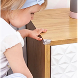 Набір із 8 штук самоклейних прозорих силіконових захисних накладок на гострі кути меблів 'крапля', фото 9