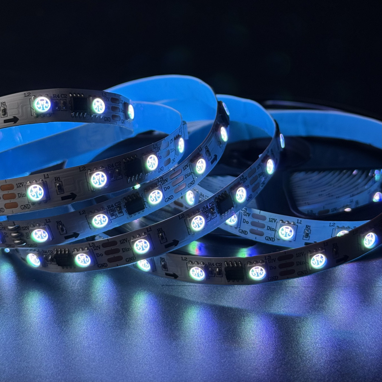 Світлодіодна стрічка RGB SMD 5050 12V 60 д.м.IP20 WS2811 PIXEL (ціна 1м)