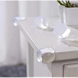 Набір із 8 штук самоклейних прозорих силіконових захисних накладок на гострі кути меблів круглі, фото 6