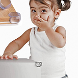 Набір із 4 штук самоклейних прозорих силіконових захисних накладок на гострі кути меблів круглі, фото 10