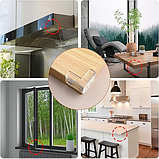 Набір із 8 штук самоклейних прозорих силіконових захисних накладок на гострі кути меблів L-подібні, фото 3