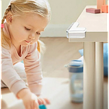 Набір із 8 штук самоклейних прозорих силіконових захисних накладок на гострі кути меблів L-подібні, фото 8