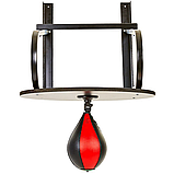 Платформа настінна регульована для швидкісної груші з грушею в комплекті Zelart BO-6768 Чорний-червоний 76,5х60х49,5 см., фото 2