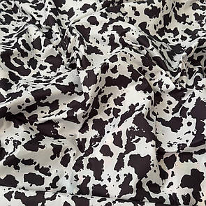 Плащівка Лаке друкований принт Корова чорна з білим