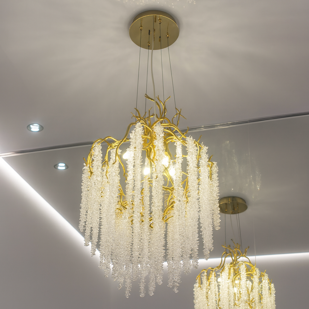 Підвісна люстра Гліцинія Artlight цоколь G9 ламп 8 шт колір Золотистий 9044/600BGD, фото 1