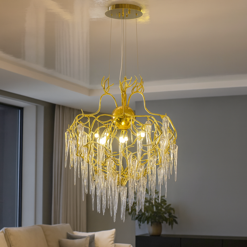 Сучасна люстра підвісна Artlight цоколь G9 ламп 8 шт колір Золотистий 9044/600AGD, фото 1