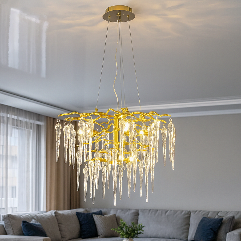 Люстра для вітальні Artlight цоколь G9 ламп 8 шт колір Золотистий 9043/600AGD, фото 1