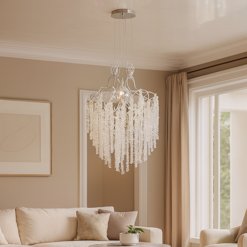 Люстра Гліцинія до зали Artlight цоколь G9 ламп 8 шт колір Хром 9044/600BCH, фото 1