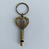 Брелок. Металевий Ключик зі свистком (золото) (21700), фото 2